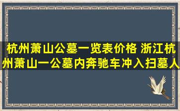 杭州萧山公墓一览表价格 浙江杭州萧山一公墓内奔驰车冲入扫墓人群